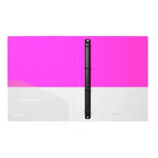 Папка на 4 кольцах Berlingo "Semicolor" А4, 24мм, 700мкм, D-кольца, с внутр. карманом, розовая, софт-тач 384074