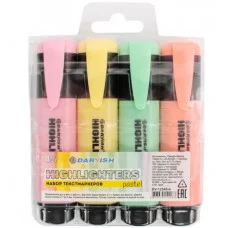 Набор Текстмаркеров 4шт/уп "Darvish"  на водной основе "Пастель" DV-12545-4