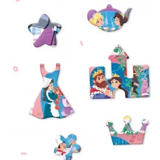 Пазл фигурный на подложке. 80 деталей. Замок принцессы. 30х30,5 см. ГЕОДОМ