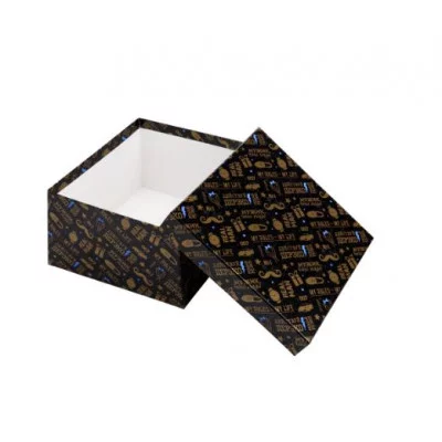 Коробка квадратная подарочная 1 шт Дерзкий мужчина 15,5 х 15,5 х 9 см РазборПП-4504