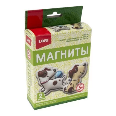 Набор для творчества Магниты из гипса Озорные щенки Пз/Г-018 Lori 777-489