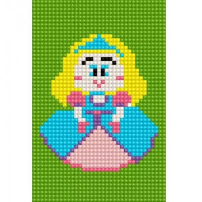 Алмаз. мозаика (блест.) 10х15 см, с подр., полн. заполн. (8 цв.) МИЛАЯ ПРИНЦЕССА (AS1008)