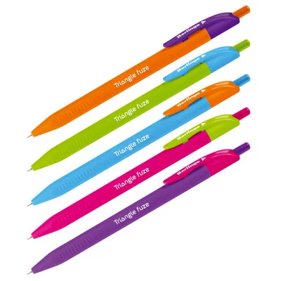 Ручка шариковая автоматическая Berlingo "Triangle Fuze RT", синяя, 0,7мм, трехгранный корпус BERLINGO_ 277580