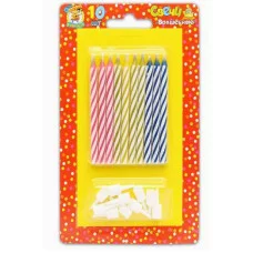 Свечи для торта "Волшебные свечи" (незадуваемые) 10 шт С-1251