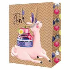 Пакет подарочный 1шт 18*23*10см ArtSpace "Be happy", крафт 340236