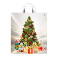 Пакет с петлевой ручкой НГ 17003 Радость праздника ПНД 42*38(ТИКО)