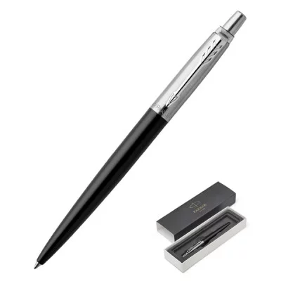 Ручка шариковая JOTTER Special Black, черн. пласт.кор.,колп.из нерж.стали, хром.клип,синие чернила M PARKER C12784