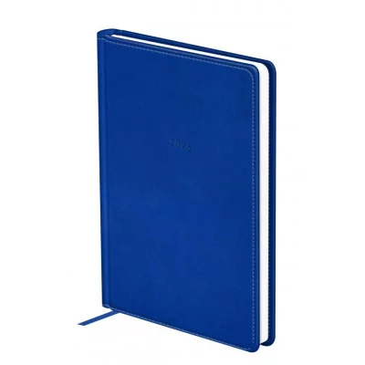 Ежедневник датированный 2026г., А4, 176л., твердый переплет, кожзам, BG "Winner. Bright blue", синий 380073