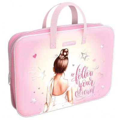 Папка текстильная на молнии ErichKrause с ручками Pointes, A4+ 59920