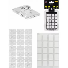 Набор самоклеющихся крючков (для гирлянд) прозрачные 1 3х1 9 см 20 шт (Собс. разраб.) СКЧ-3217