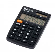 Калькулятор карманный Eleven SLD-100NR, 8 разрядов, двойное питание, 58*88*10мм, черный 339231