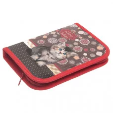 Пенал 1 отделение с вкладышем 190*130 ламин "Funny kitten" ОНИКС ПКК 07-5_56573 704583