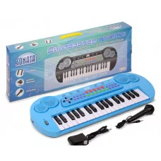 Синтезатор "SONATA" с микроф, руссиф., инстр-ия, панель. 37 клав, 8 тембр, 7 ритм, 22 демо мелодии, 4 вида ударных, цвет в ас-те  в/к 53*20*6 см SA-3720