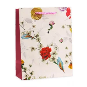 Dream cards Пакет подарочный с мат. лам. 31х42х12 см (XL) Завораживающие цветы, 210 г ПП-4173