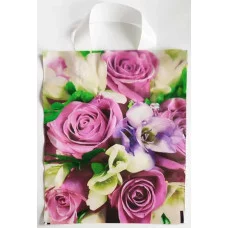 Пакет с петлевой ручкой Цветы в ассортименте 25*30 12005
