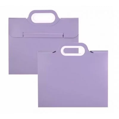 Папка-картотека Alingar 332х302 мм на резинке прорезная ручка пластик 700 мкм 11 отделений сиреневый 1шт AL12817/2