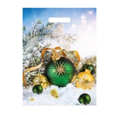 Пакет с прорубной ручкой ТИКО Шарики на снегу 40*31 18004