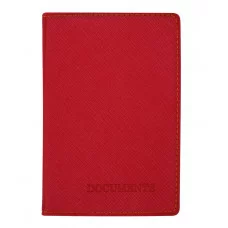Обложка для автодокументов OfficeSpace "Denim", экокожа, коралл 358402