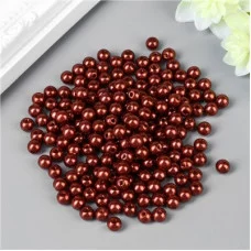 Набор бусин для творчества пластик "Шоколадно-коричневый" набор 200 шт d=0,6 см 4762463