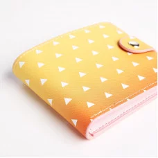 Кошелек дет 10-01-13 Треугольники, 10,5*1,5*9 см, отд д/купюр, д/монет, желтый   9750659