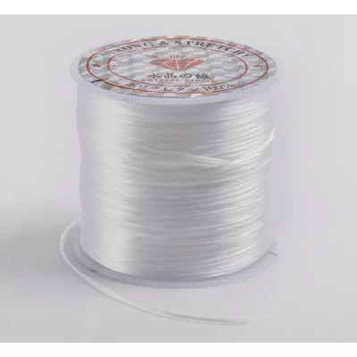 Нить силиконовая (резинка), плоская, L=50м, прозрачная 4445302
