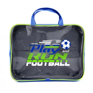 ПМД 2-84 Play football - папка менеджера А4 с ручкой, прозрачный полимер, дизайн, 350х265x40 мм