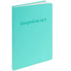 Ежедневник A5, 136 л. недатир. MILD SHADES-БИРЮЗОВЫЙ (136-7568) кожзам, софт-тач с тисн,цв.лам.обл. 136-7568