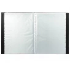 Папка 60 вкладышей BRAUBERG "Office", черная, 0,6 мм, 222637