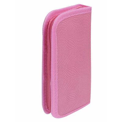 Пенал 1-секц, средний РОЗОВЫЙ  (ПН-3592) 190х90, принт. ткань "капля"