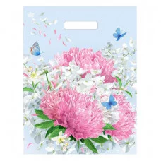 Пакет с прорубной ручкой ТИКО Нежная хризантема 40*31 1113