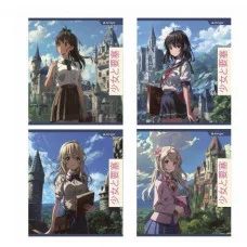 Тетрадь 48л., А5, линия, Alingar "Anime", скрепка, мелованный картон (стандарт), блок офсет AL10371