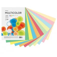 Бумага цветная OfficeSpace Multicolor А4, 80г/м2, 100л. 10 цветов 372017