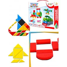 BRIGHT KIDS. Мозаика на магнитах. ГЛАВНЫЙ ТРАНСПОРТ (ИН-2429) ИН-2429
