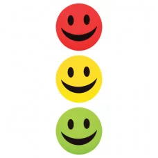 Стиратели магнитные для магнитно-маркерной доски диаметр 90 мм Смайлик КОМПЛЕКТ 3 ШТ. STAFF Basic ассорти 237502
