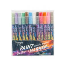 Маркер-краска 12 цв. WGN-2 "Металлик" круглый наконечник, 0.7мм, в упаковке ПВХ S530 318453