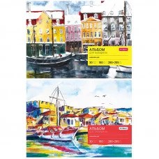 Альбом для акварели 30л А4 ArtSpace на склейке блок рис бум 180г/м2 Спейс 152925