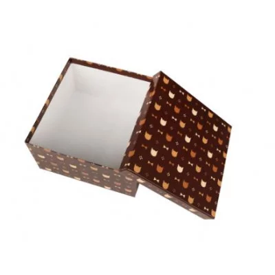 Коробка квадратная подарочная 1 шт Джентлкот 12 х 12 х 6 см РазборПП-3361