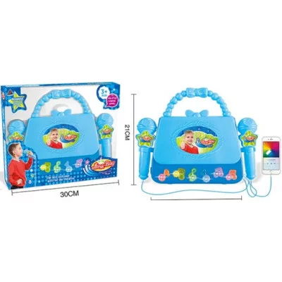 Микрофон на бат.(свет,звук)в коробке 2013B