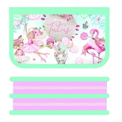 Пенал 2отдел. 190*120мм Милые балерины с откидной планкой ПО-05