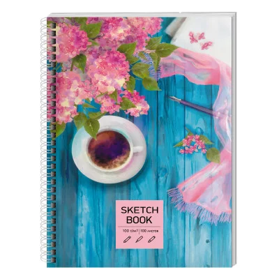 Скетчбук А5 100л "SKETСHBOOK. Весеннее утро" КанцЭксмо ТС51004825
