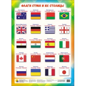 ШПАРГАЛКИ ДЛЯ МАЛЫШЕЙ. ФЛАГИ СТРАН И ИХ СТОЛИЦЫ / Шпаргалки для малышей изд-во: Проф-пресс авт:0+