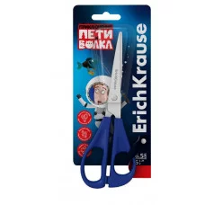 Ножницы ErichKrause Приключения Пети и Волка, 16.5см, ассорти  60495
