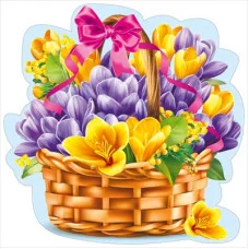 Украшение Весенняя корзина-Крокусы 079520 079.520