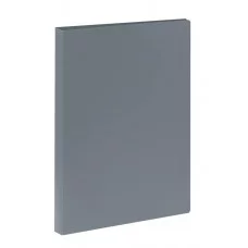 Папка на 2 кольцах СТАММ А4, 25мм, 500мкм, пластик, серая 355629