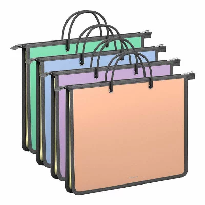 Папка на верхней молнии пластиковая ErichKrause Matt Pastel Bloom, с ручками, A4, ассорти 61201