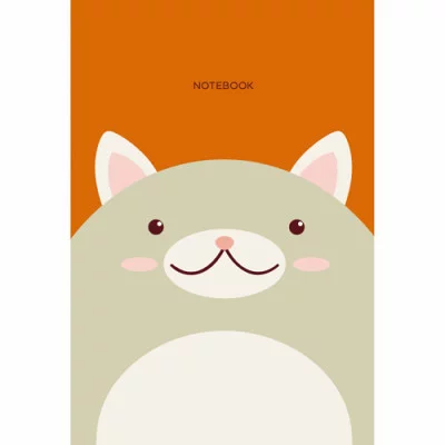 Блокнот А6 40л. Склейка. клетка. Кот. Дизайн 5 БСК64021