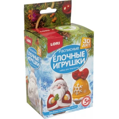 3D Art роспись елочных игрушек "Дед Мороз и Снегурочка" Ир-013