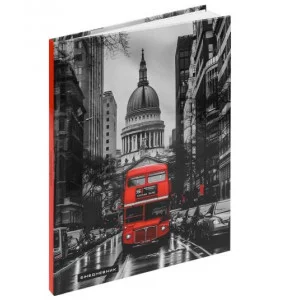 ЕЖЕДНЕВНИК А5,80л. УЛИЦЫ ЛОНДОНА (80-0395) 7БЦ,контраст,цв.мел обл,недатир 80-0395
