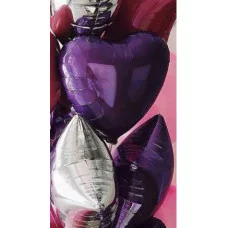 Шар (18\'\'/46 см) Сердце, Фиолетовый, 1 шт. 201500V