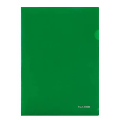 Папка-уголок, А4, 180мкм, ЯРКО-ЗЕЛЕНЫЙ (ПК-8724)  ПК-8724